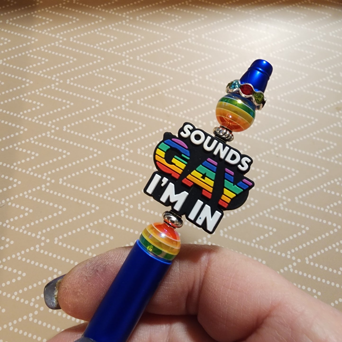 Hand beaded pen